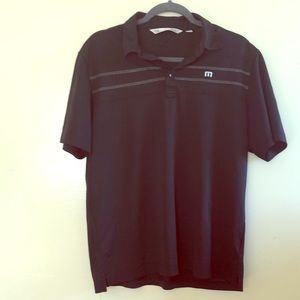 Travis Mathew medium black golf shirt polo